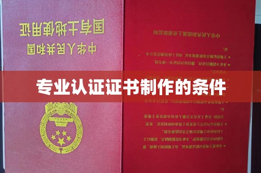 金溪专业认证证书制作的条件