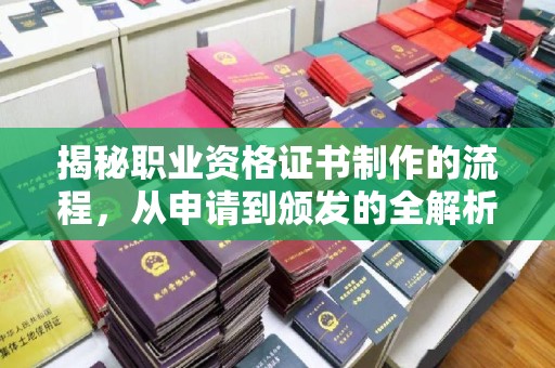 金溪揭秘职业资格证书制作的流程，从申请到颁发的全解析