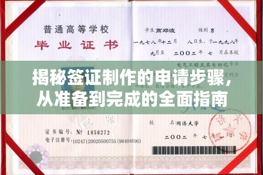 金溪揭秘签证制作的申请步骤，从准备到完成的全面指南